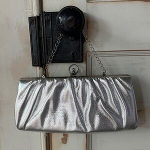 Elegant Silver Clutch Bag